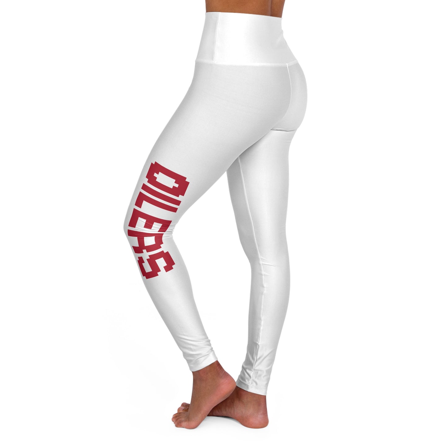 Oilers-Women's High Waisted Yoga Leggings