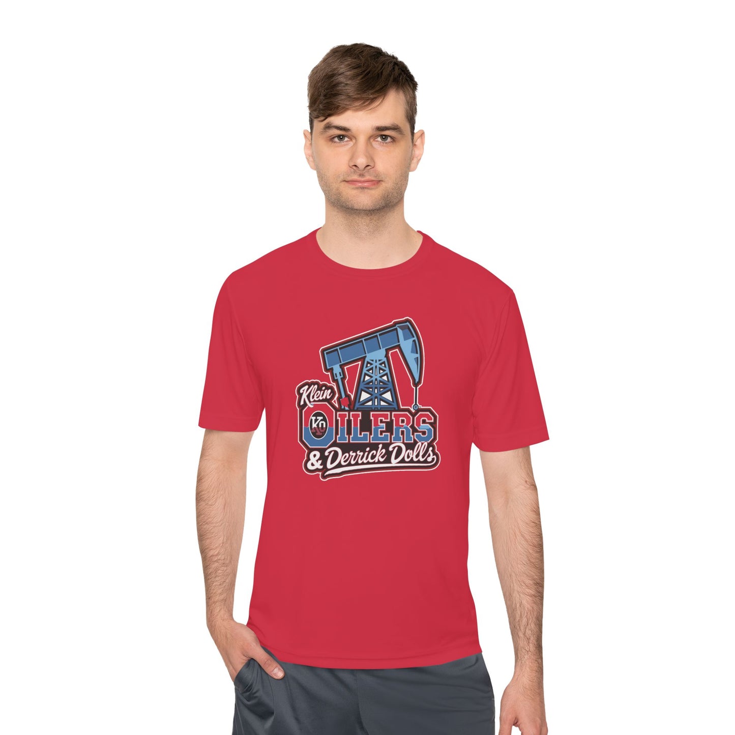 Klein Oilers-Dolls-Unisex Moisture Wicking Tee (vinyl print)