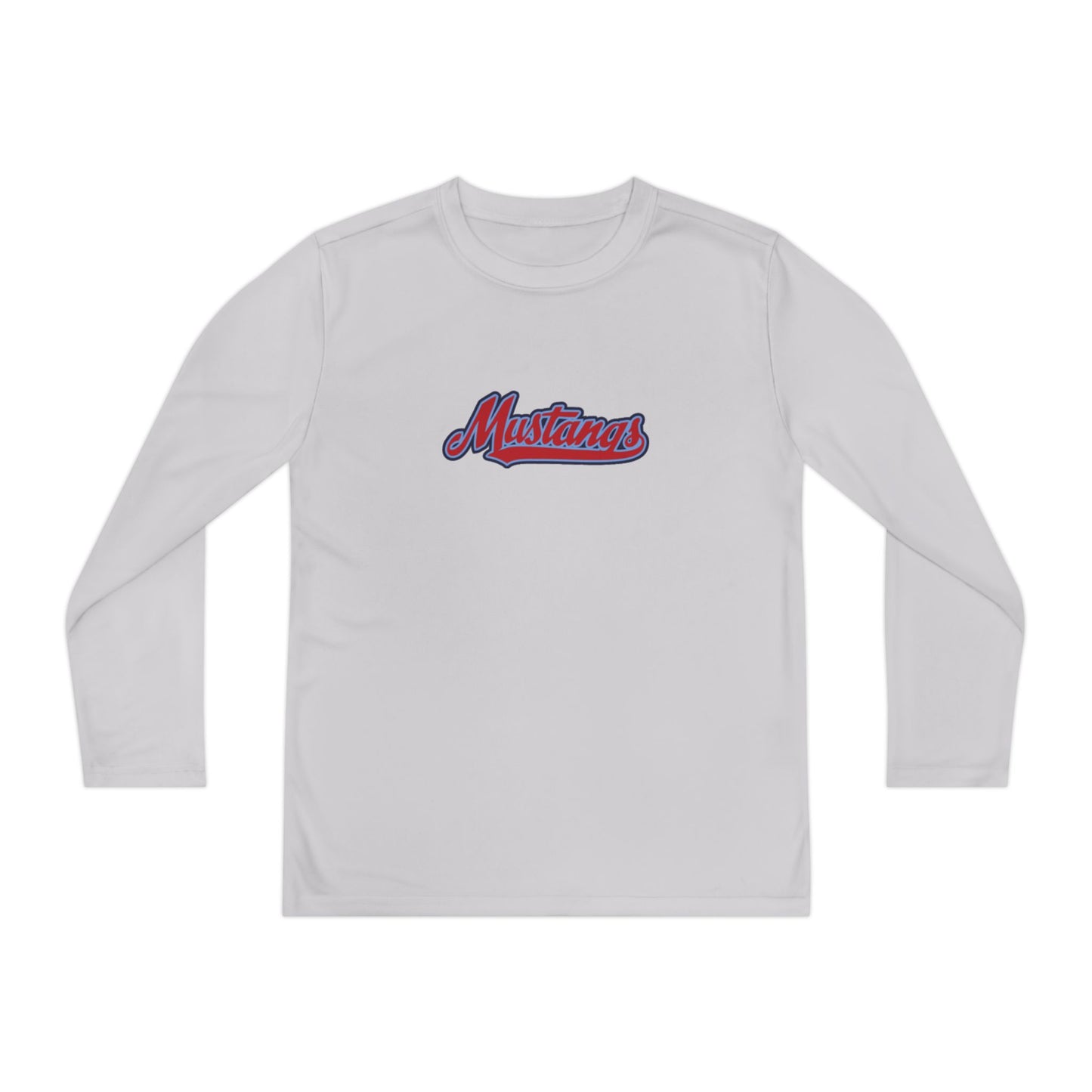 Mustangs Wall Break Youth Long Sleeve Baseball Tee