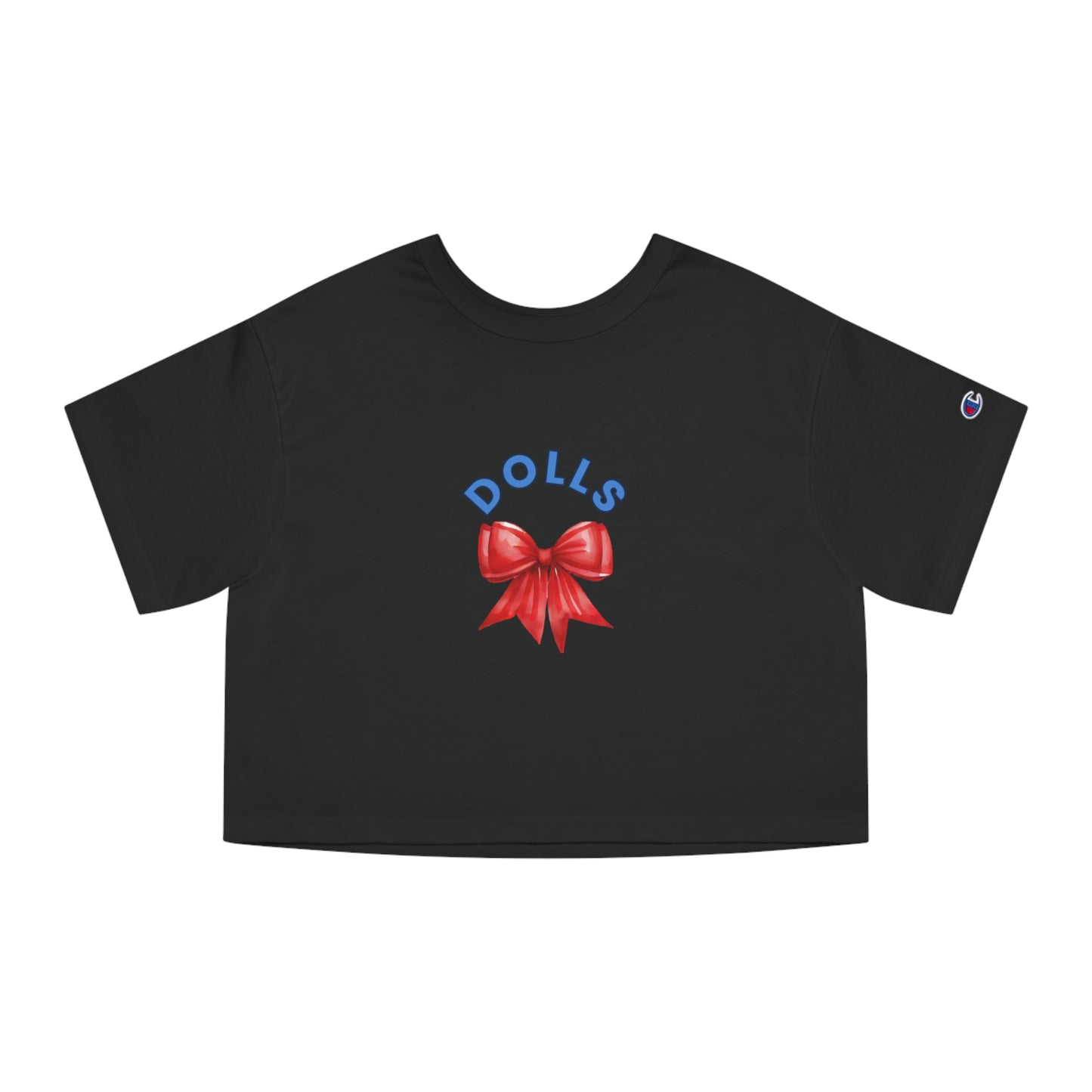 Derrick Dolls Cropped T-Shirt with Bow Design