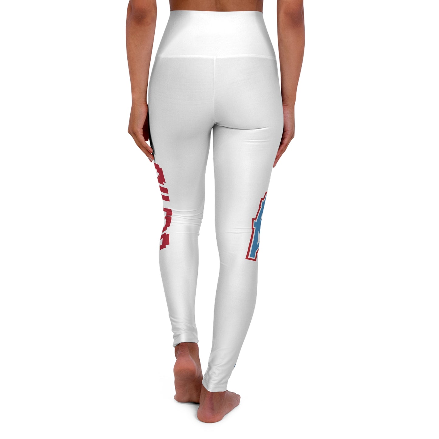 Oilers-Women's High Waisted Yoga Leggings