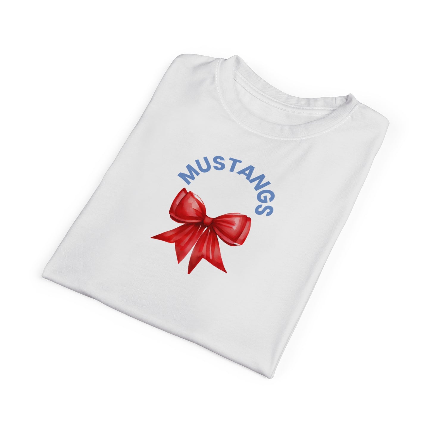 Mustangs Bow Unisex Adult Tee ~ White