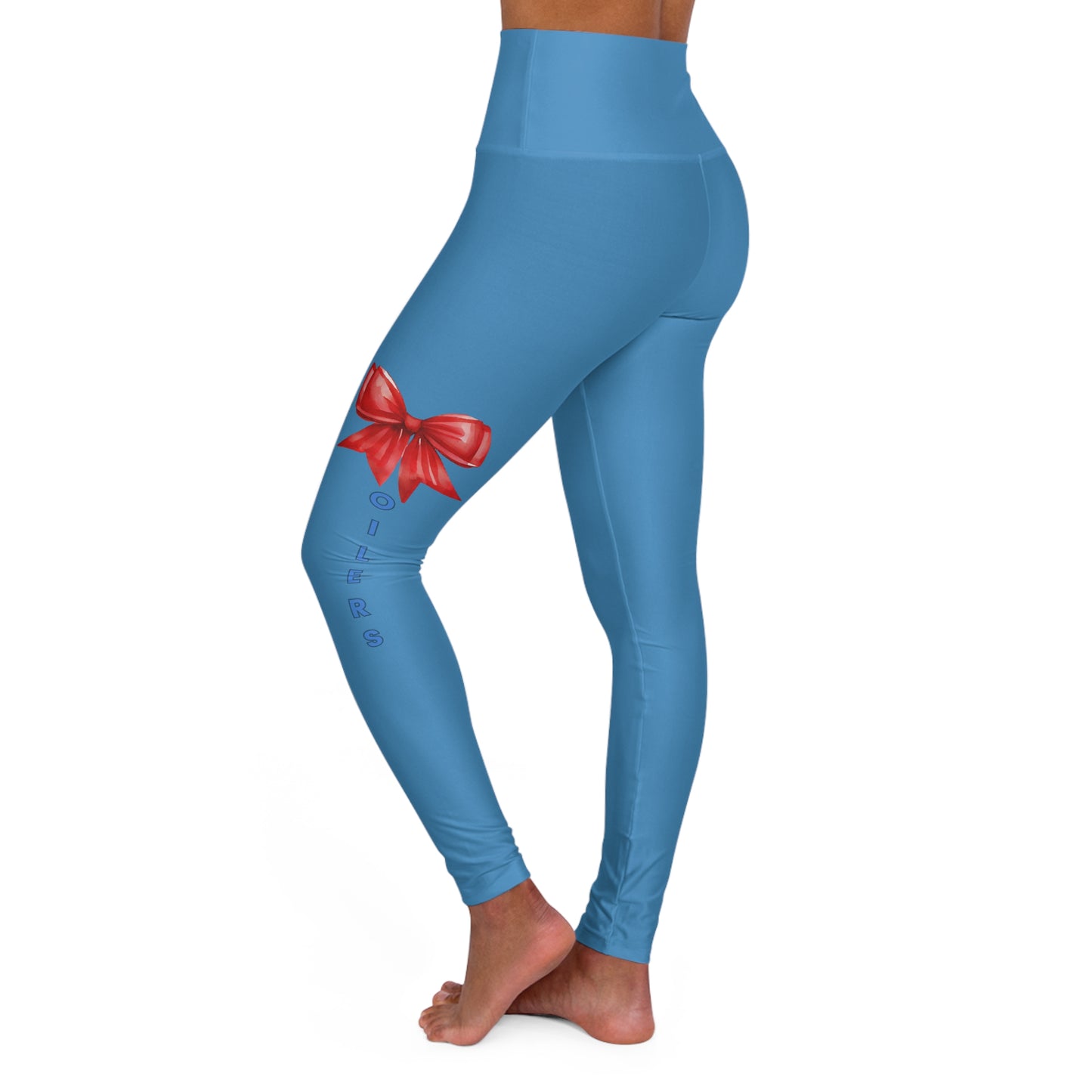 Oilers-Women's High Waisted Yoga Leggings