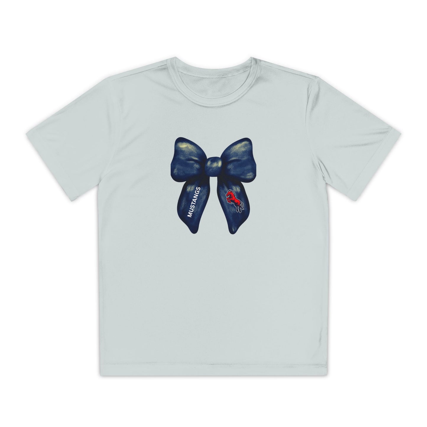 Mustangs Large Bow Youth Tee