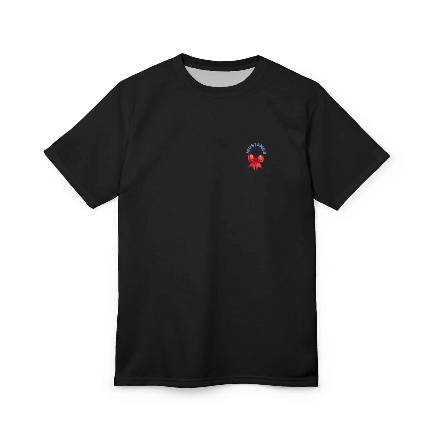 Mustangs Vertical Bow Unisex Adult Tee ~ Black