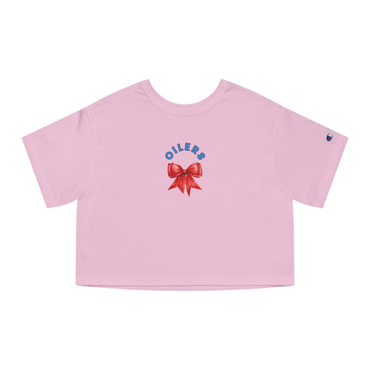 Oilers Bow Cropped T-Shirt