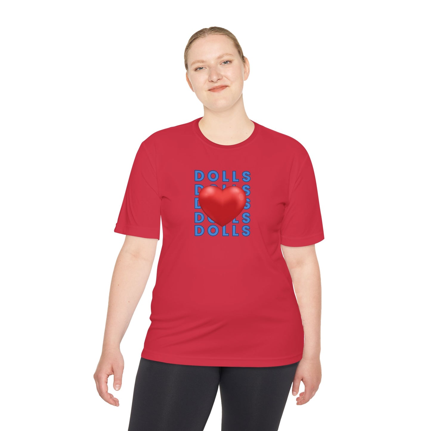 Dolls Hearts Adult Unisex Moisture Wicking Tee