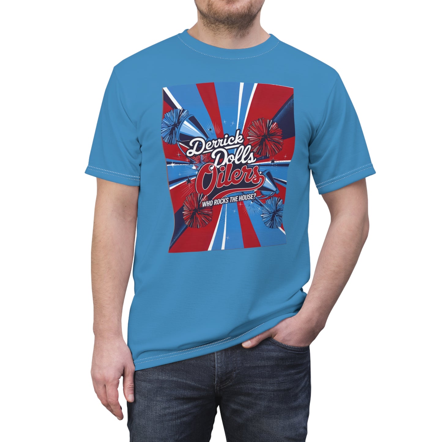 "Who Rocks The House" Klein Oilers & Derrick Dolls Unisex Adult Tee