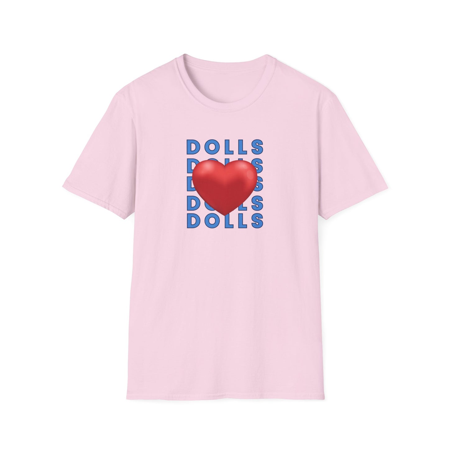 Dolls Hearts Adult Unisex Softstyle T-Shirt-Cotton