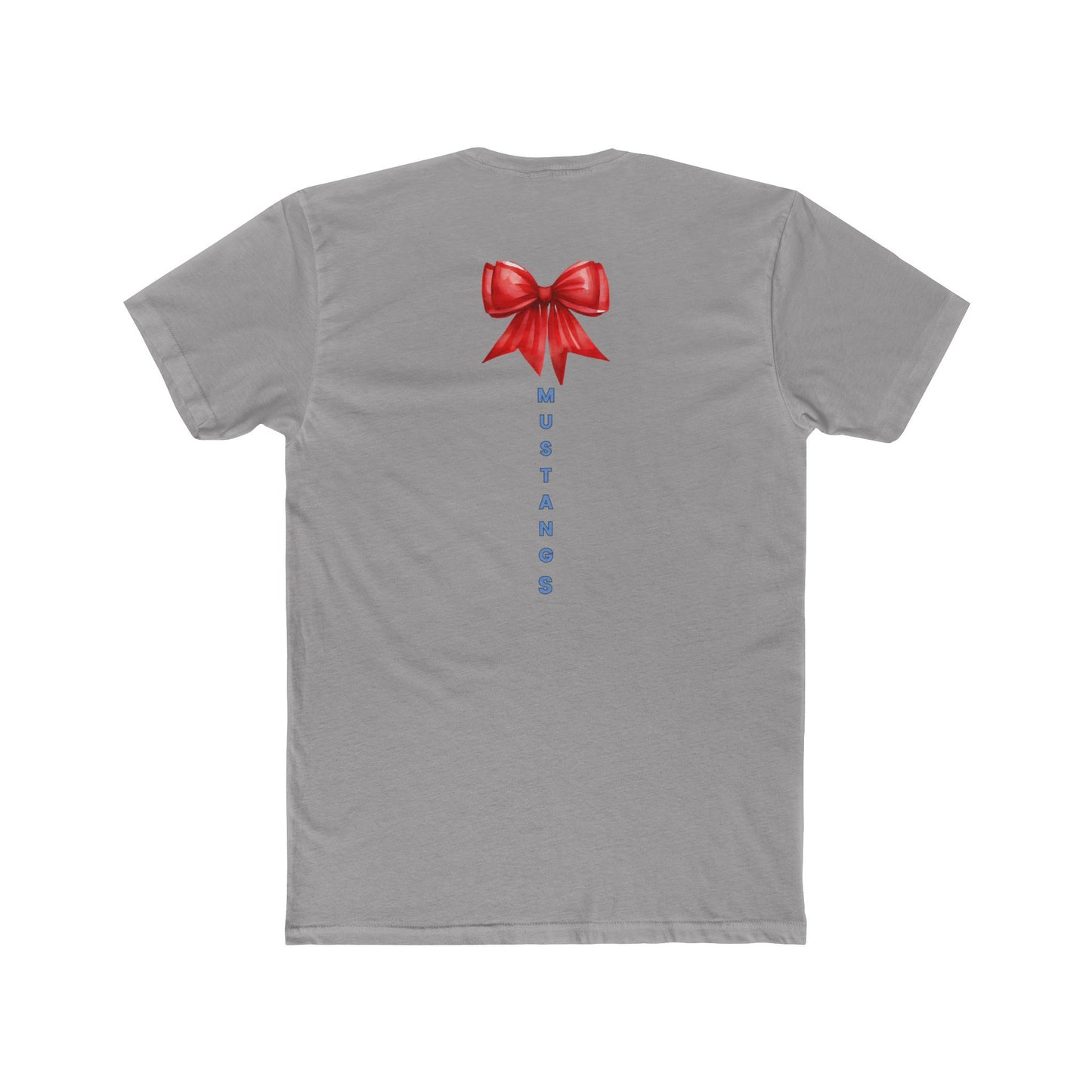 Mustangs Red Bow Unisex Cotton Crew Tee - Adults