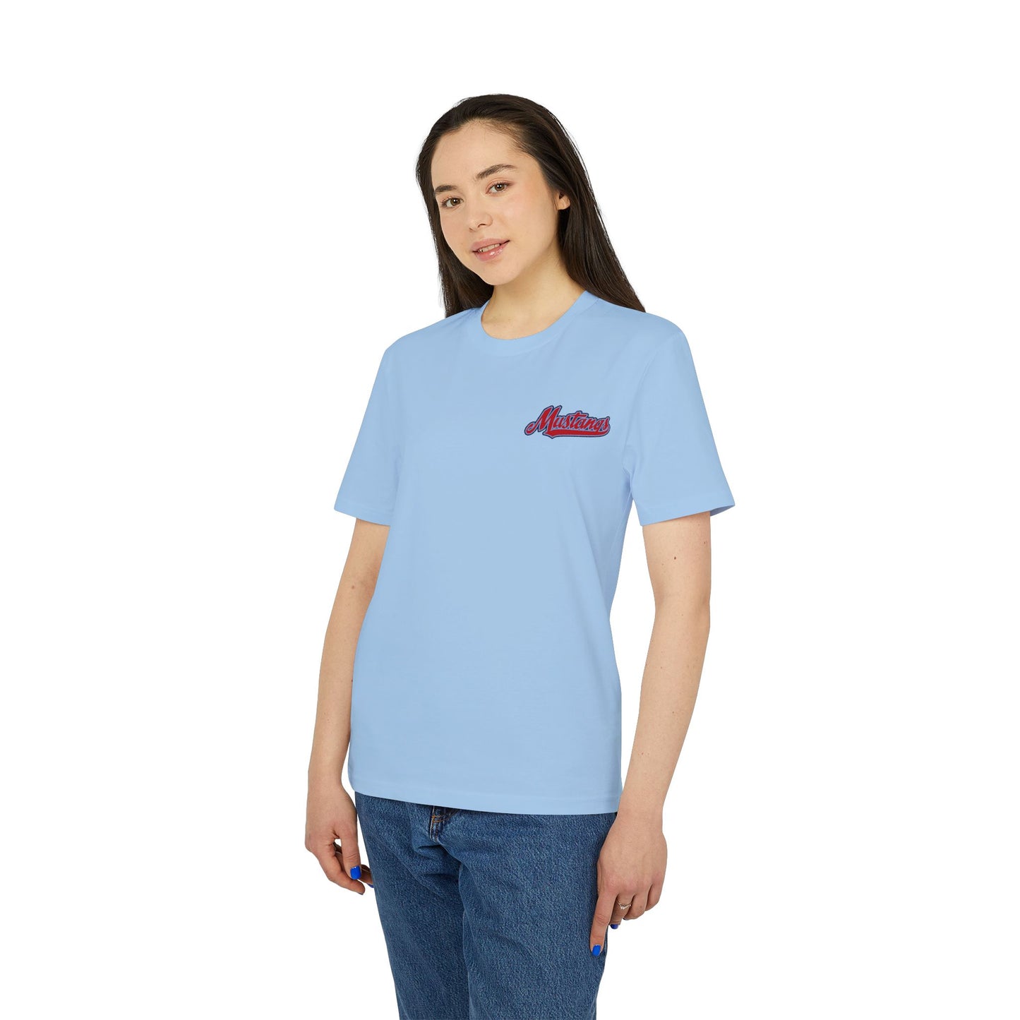 Mustangs Breaking Ball Unisex Baseball Team T-Shirt ~ Cotton