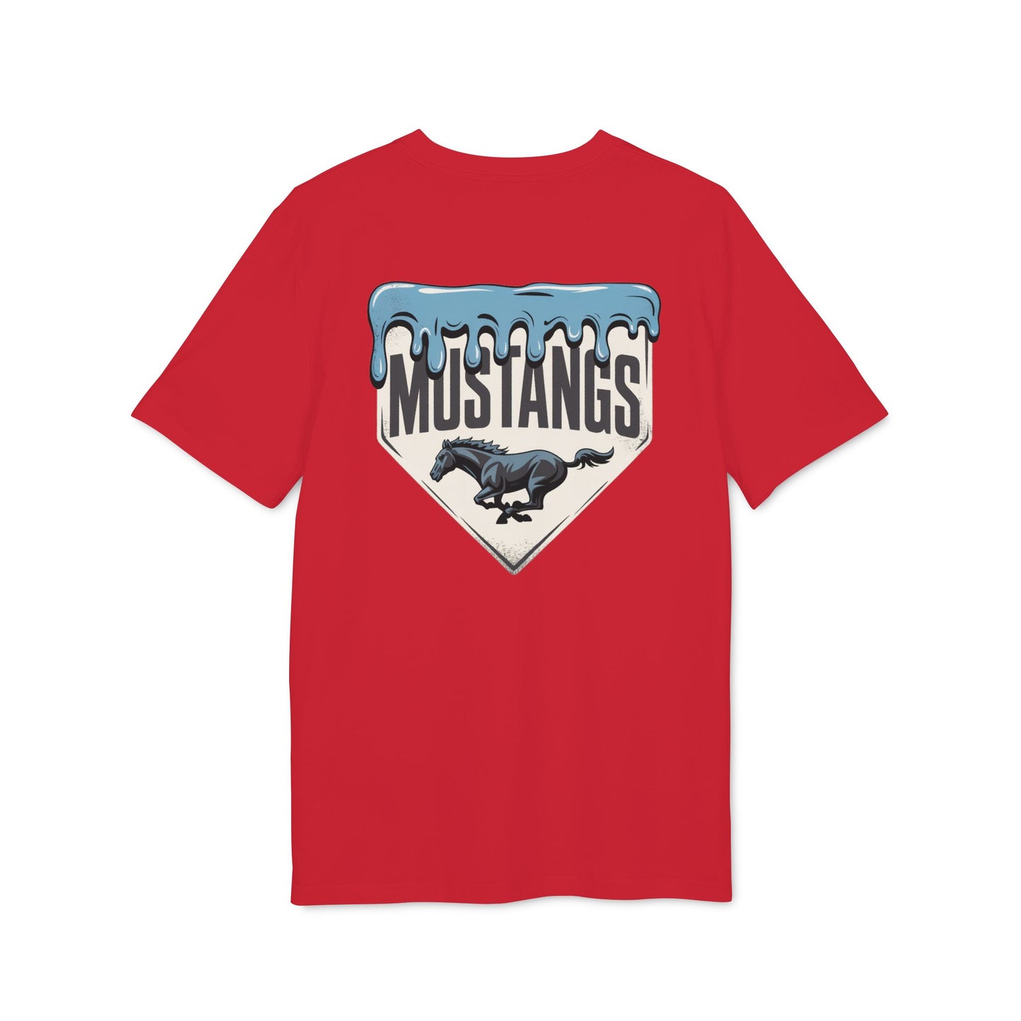Mustangs Drip Unisex Baseball Team T-Shirt ~ Cotton