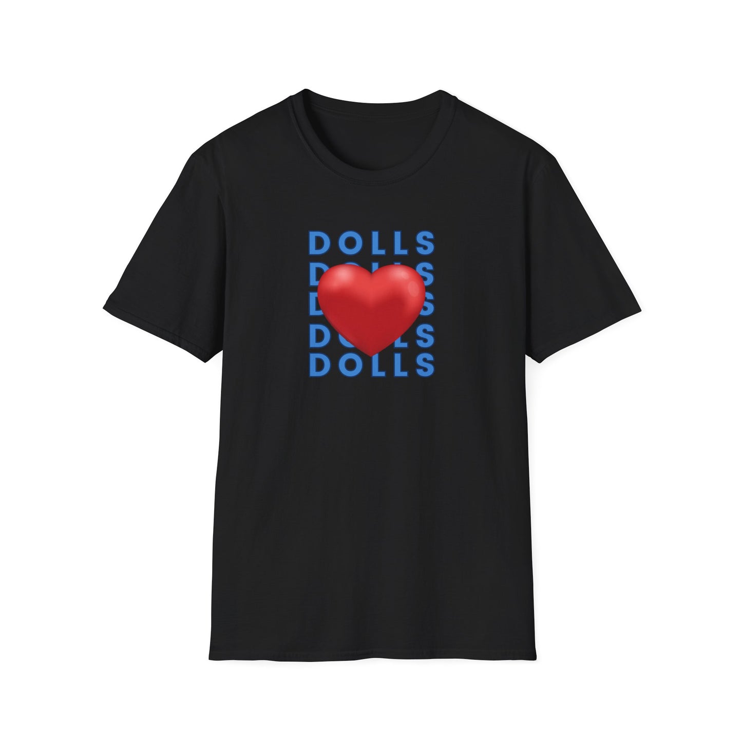 Dolls Hearts Adult Unisex Softstyle T-Shirt-Cotton