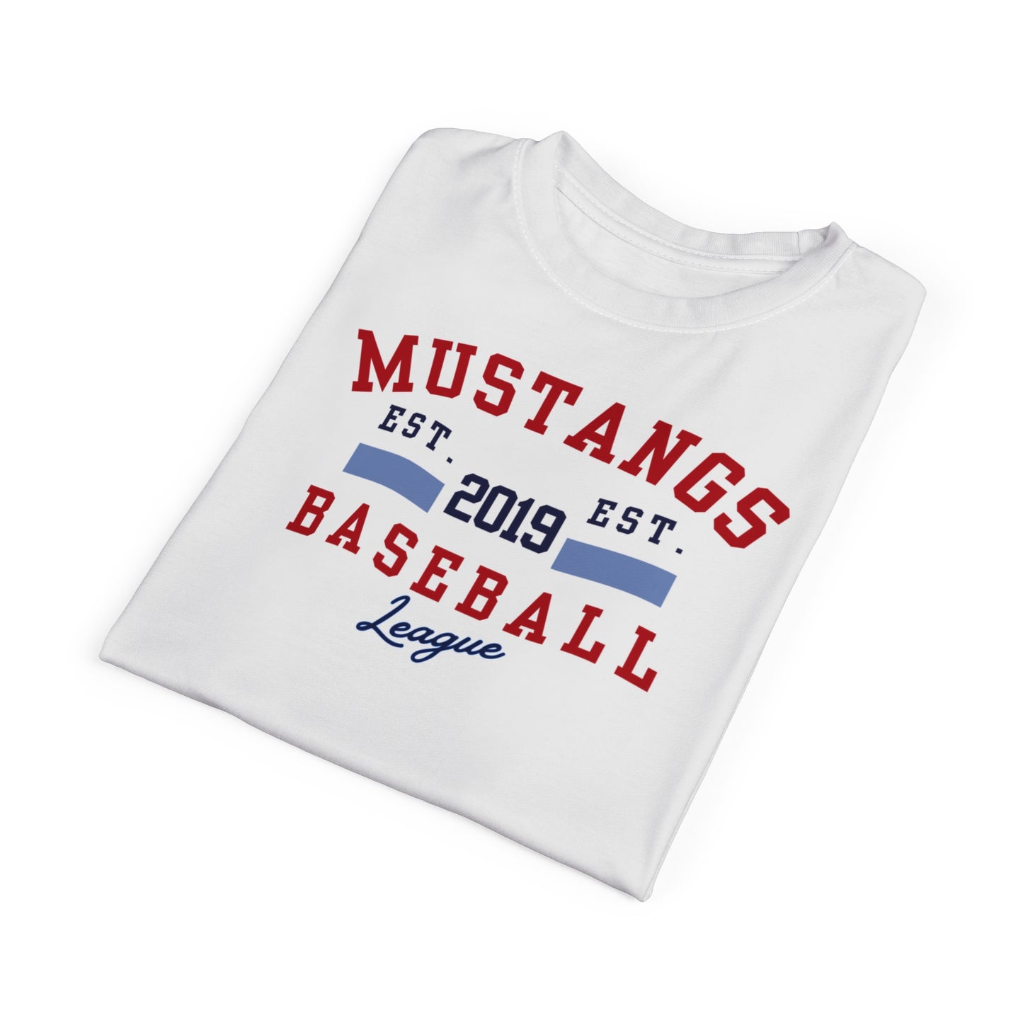 Mustangs Baseball EST. Unisex Adult Tee