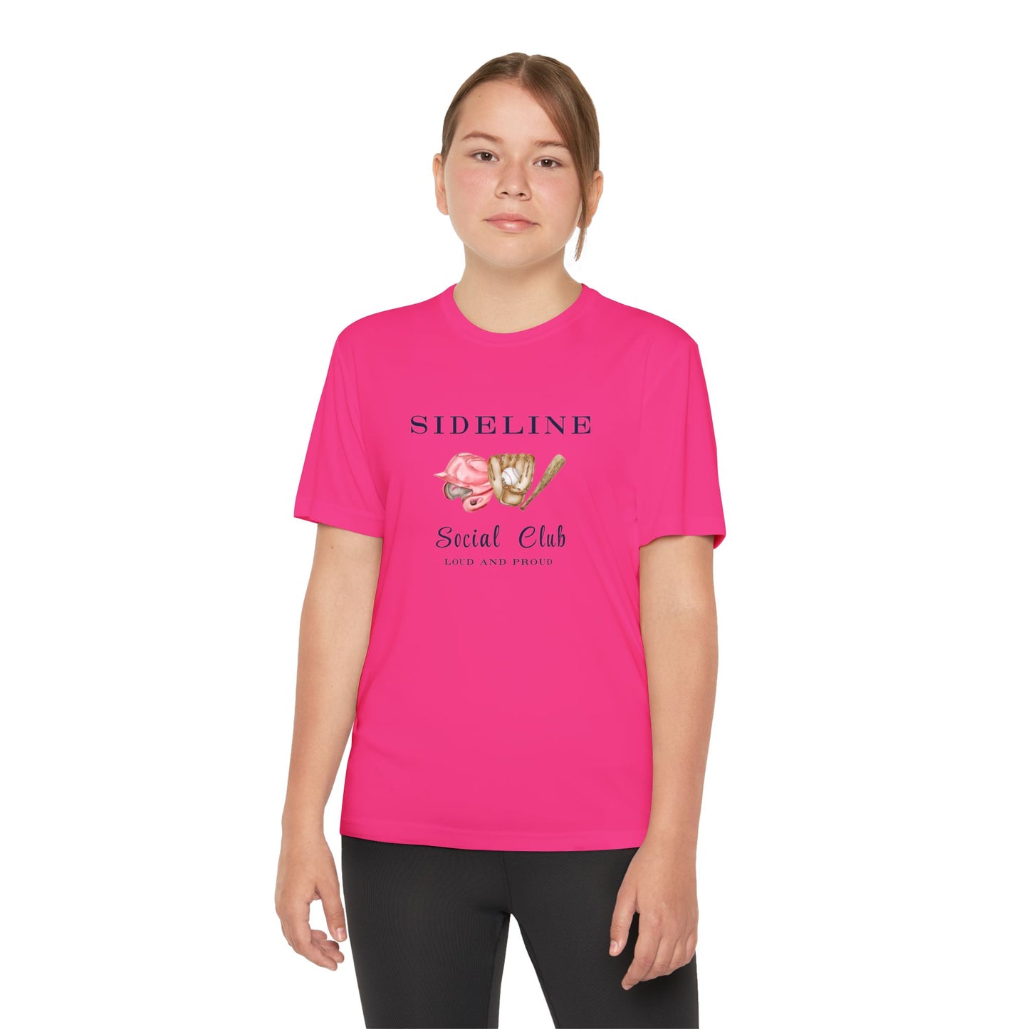 Baseball Sideline Social Club Youth Tee