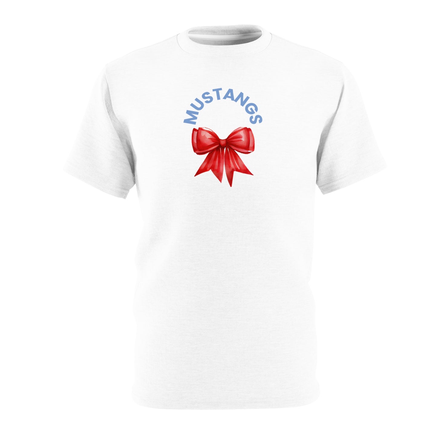 Mustangs Bow Unisex Adult Tee ~ White