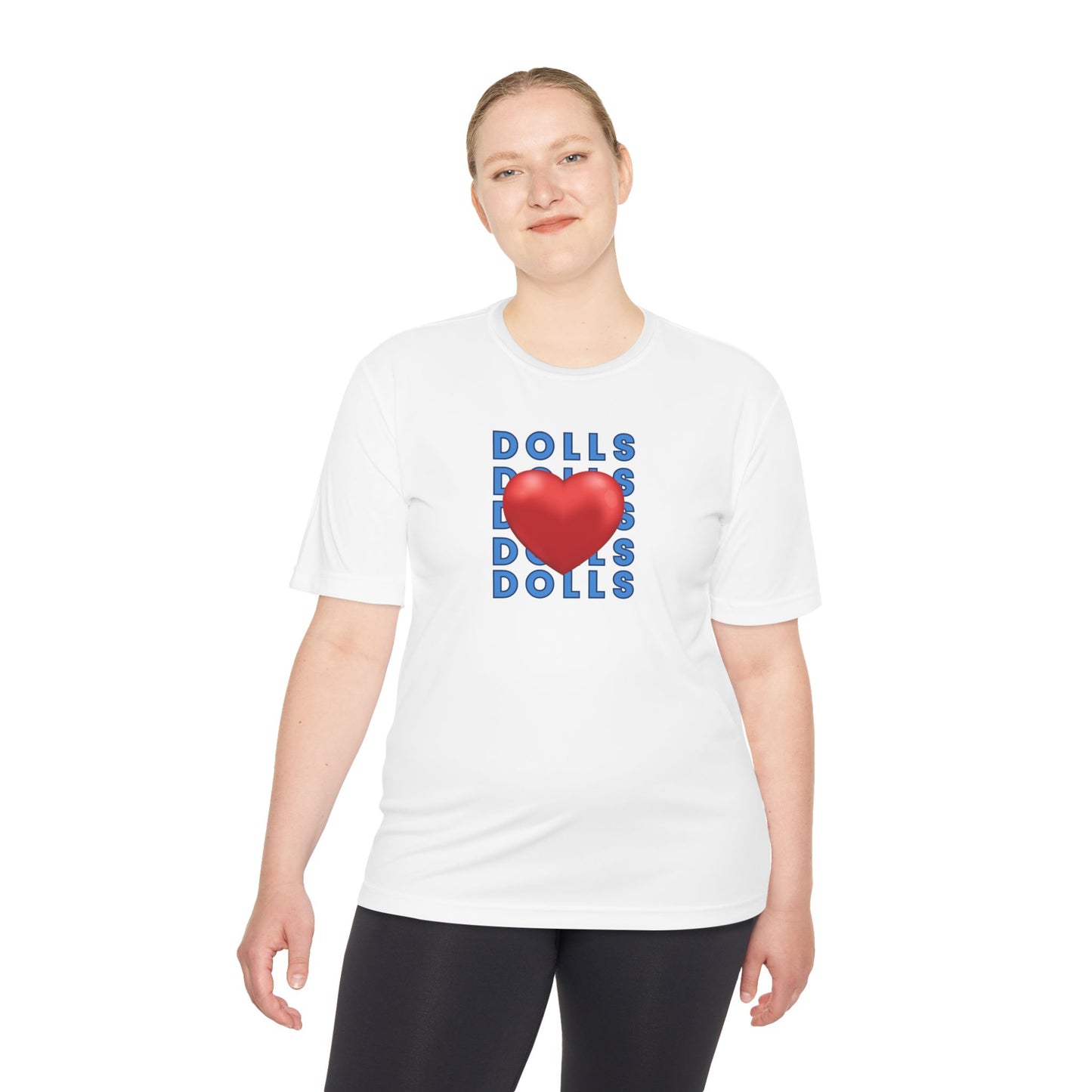 Dolls Hearts Adult Unisex Moisture Wicking Tee
