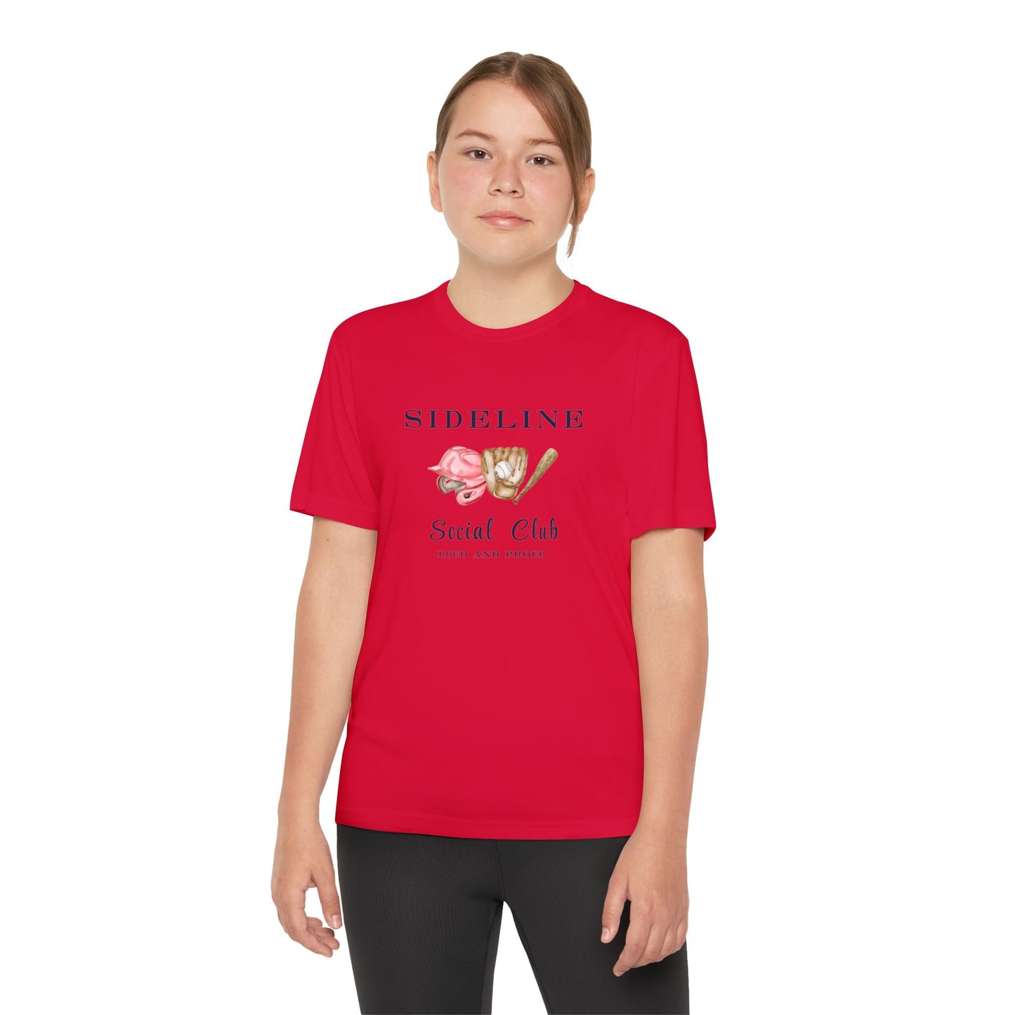 Baseball Sideline Social Club Youth Tee