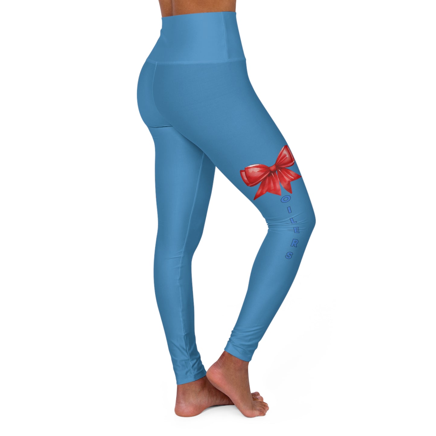 Oilers-Women's High Waisted Yoga Leggings