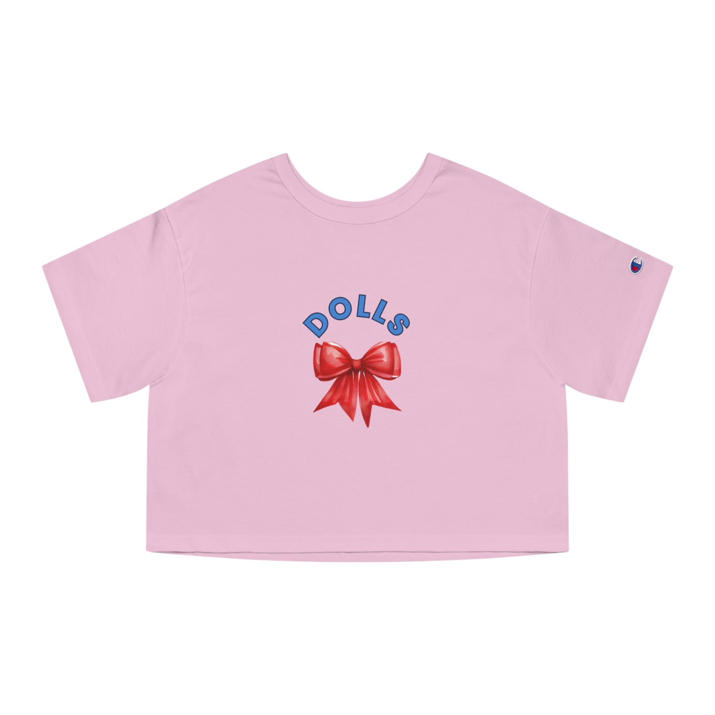 Derrick Dolls Cropped T-Shirt with Bow Design