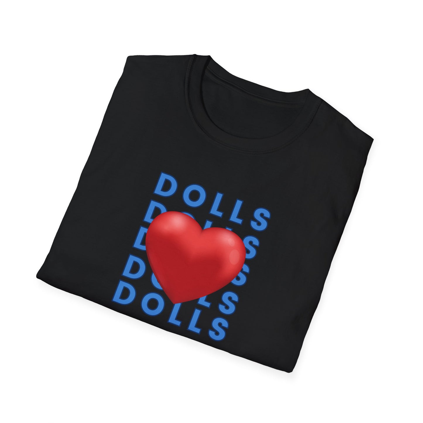 Dolls Hearts Adult Unisex Softstyle T-Shirt-Cotton