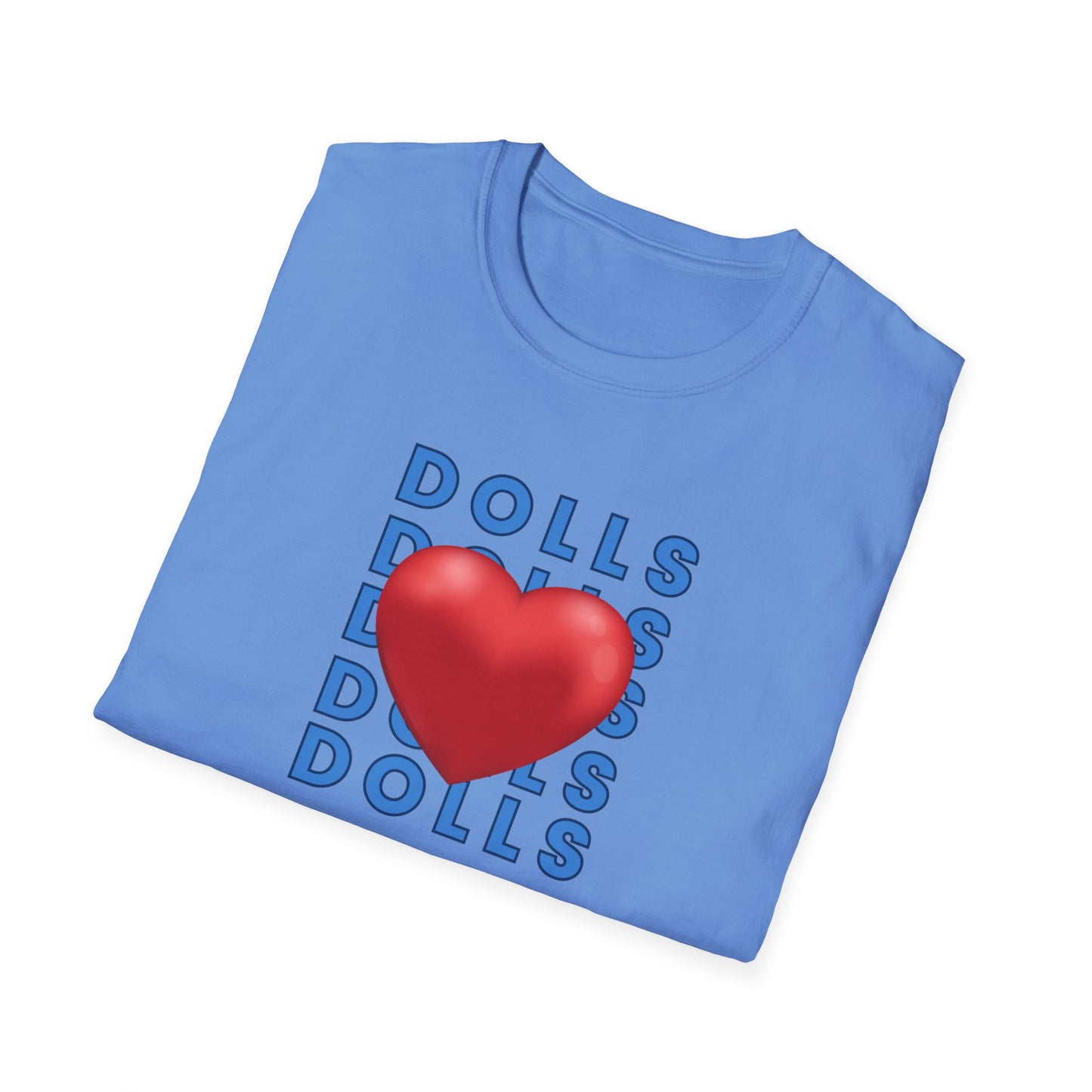 Dolls Hearts Adult Unisex Softstyle T-Shirt-Cotton