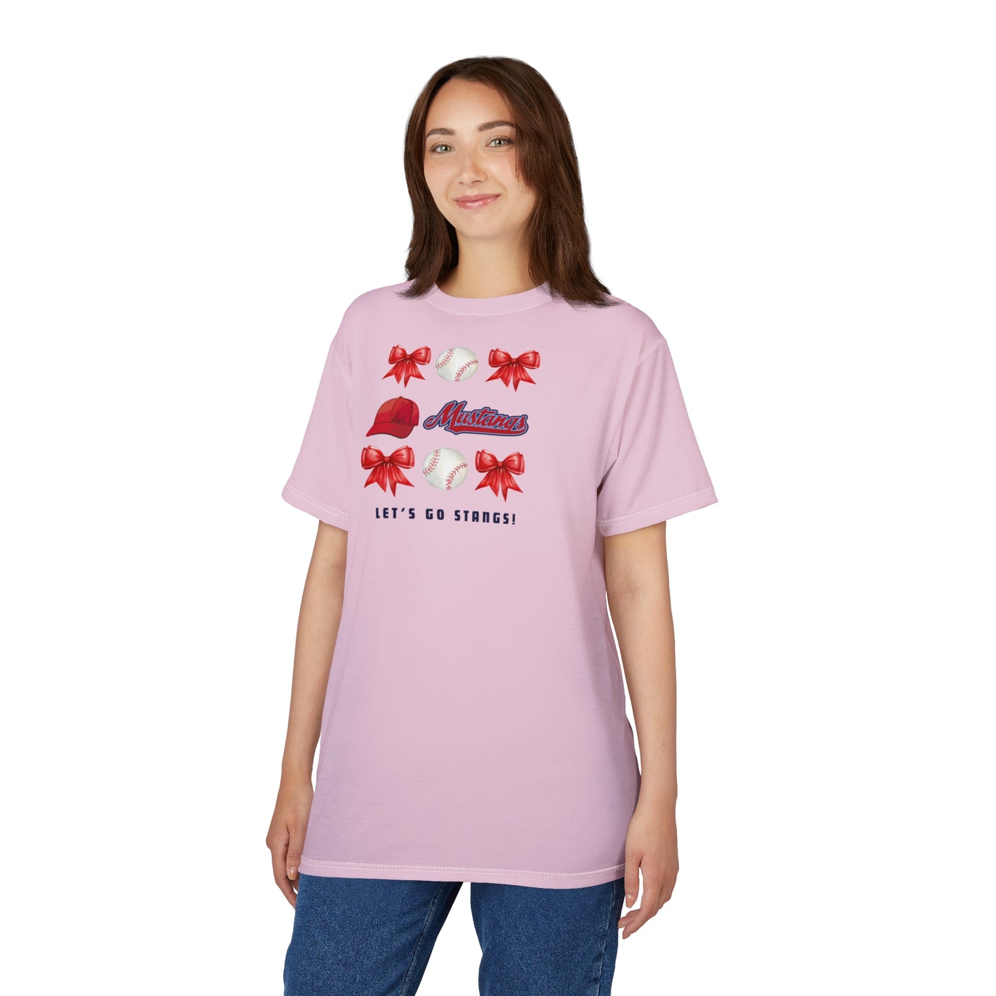 Go Stangs Bow Unisex Adult Tee