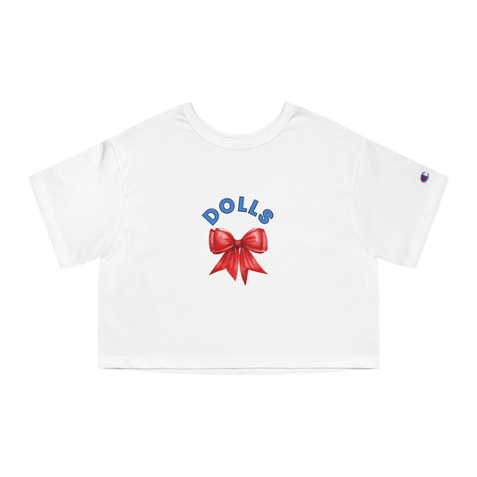 Derrick Dolls Cropped T-Shirt with Bow Design