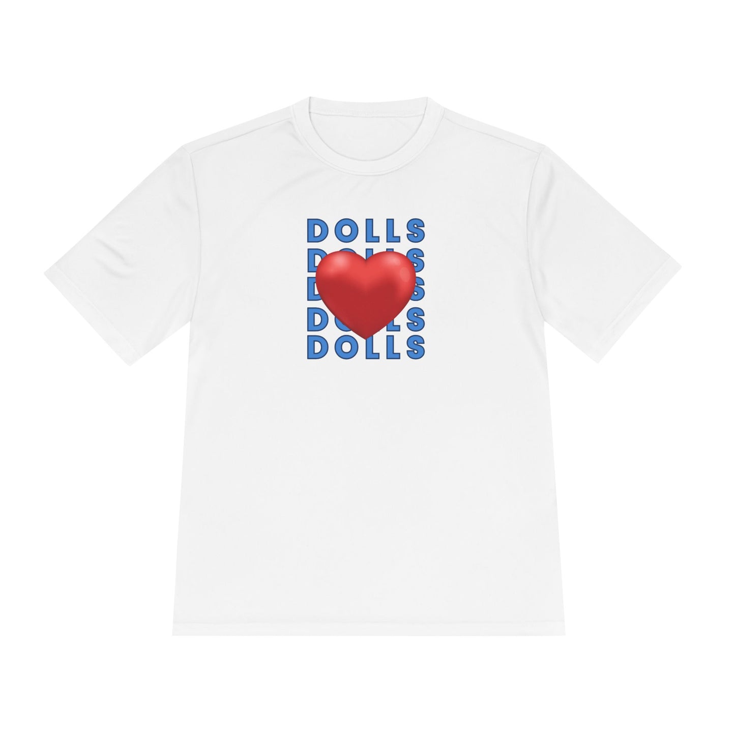 Dolls Hearts Adult Unisex Moisture Wicking Tee