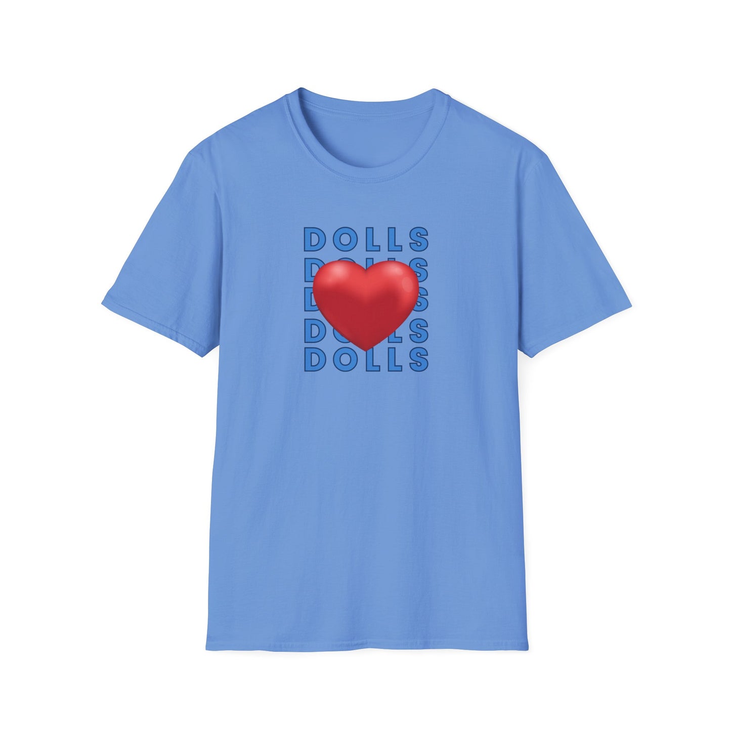 Dolls Hearts Adult Unisex Softstyle T-Shirt-Cotton