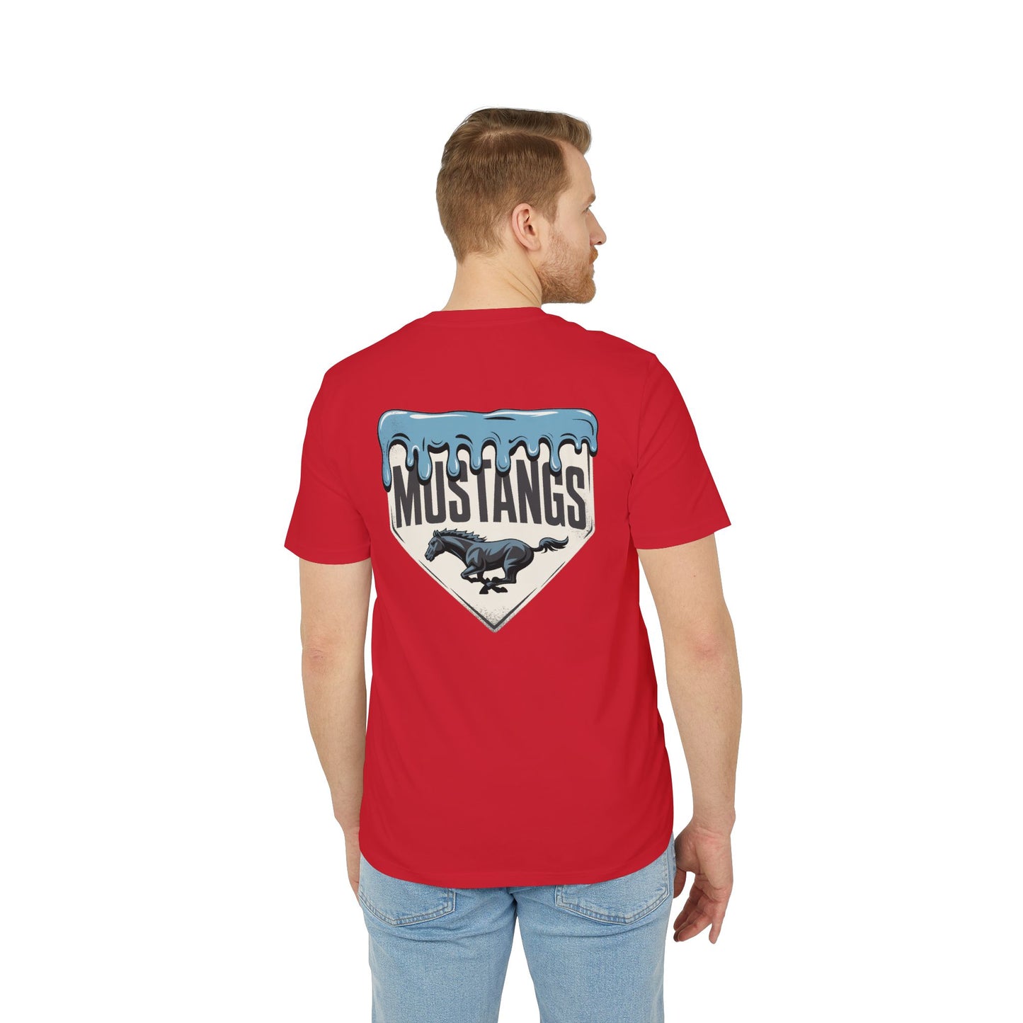 Mustangs Drip Unisex Baseball Team T-Shirt ~ Cotton