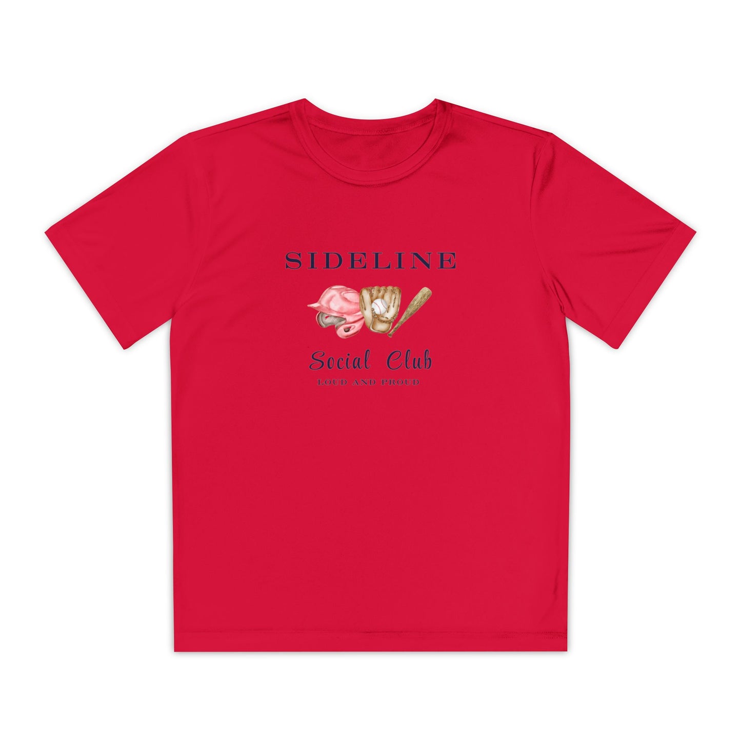 Baseball Sideline Social Club Youth Tee