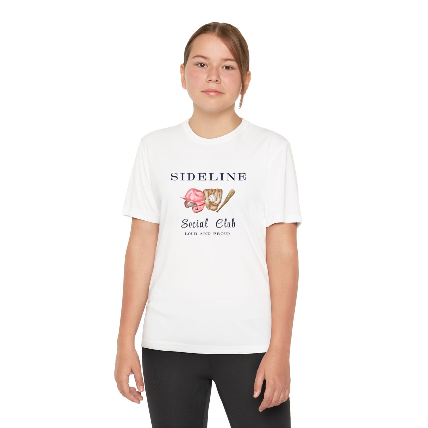 Baseball Sideline Social Club Youth Tee
