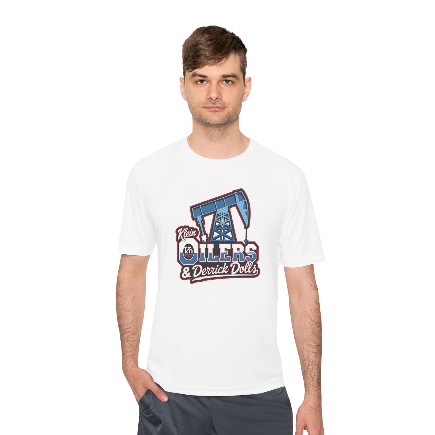 Klein Oilers-Dolls-Unisex Moisture Wicking Tee (vinyl print)