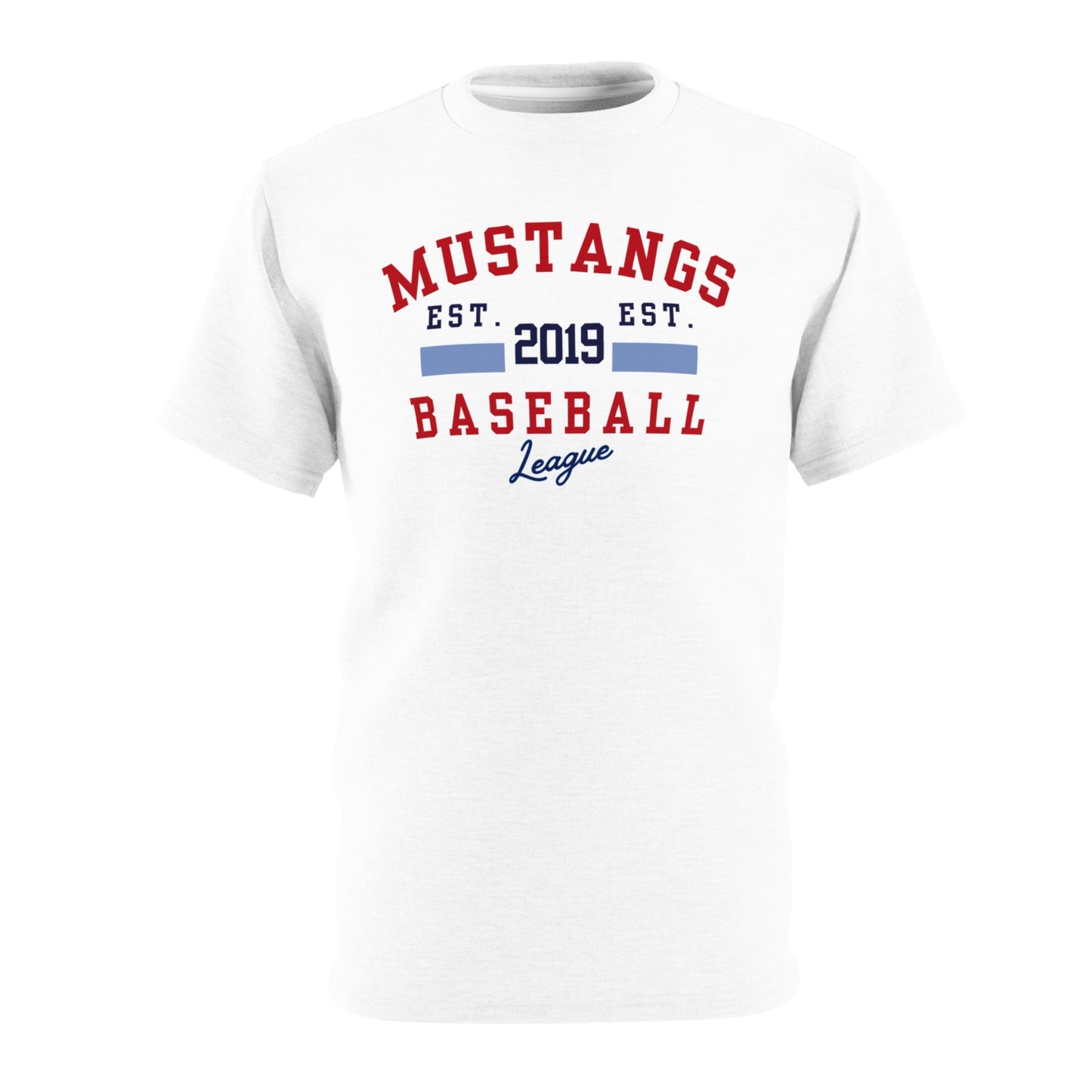 Mustangs Baseball EST. Unisex Adult Tee