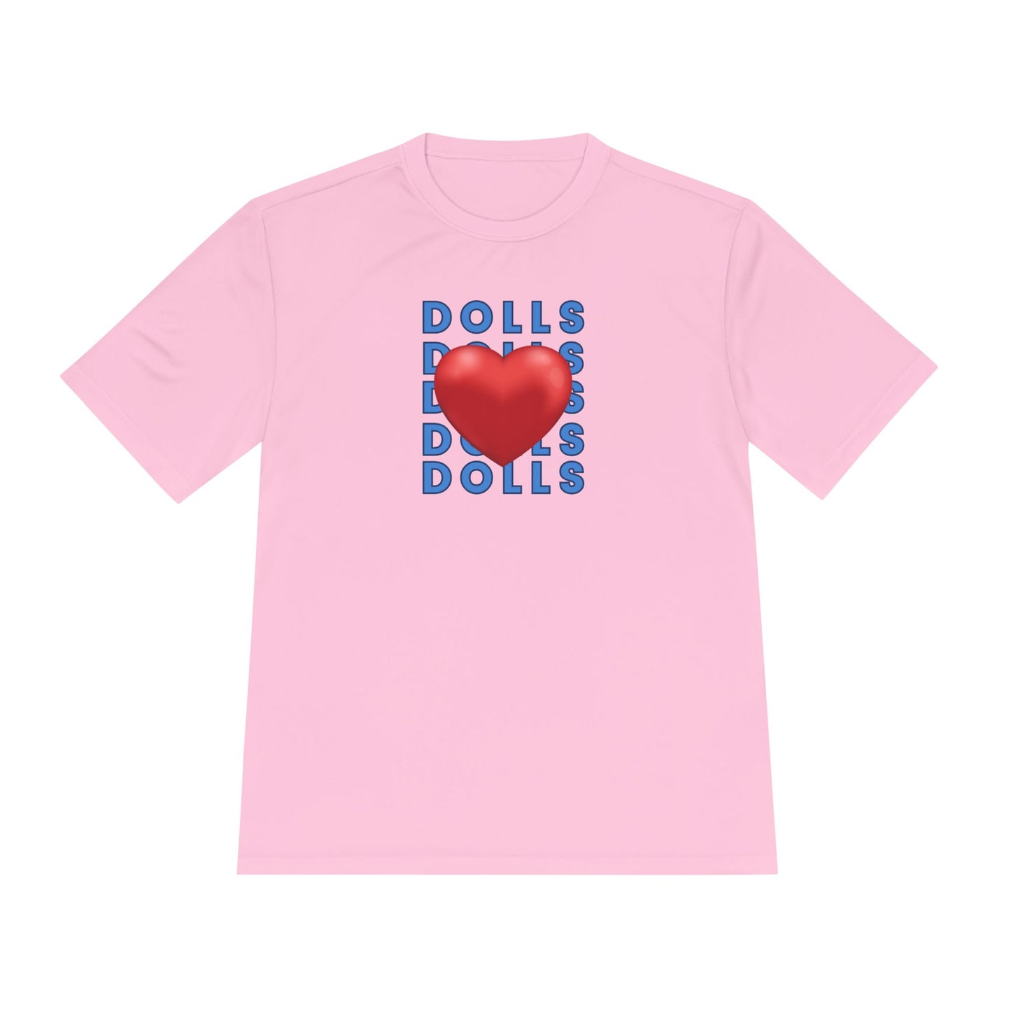 Dolls Hearts Adult Unisex Moisture Wicking Tee