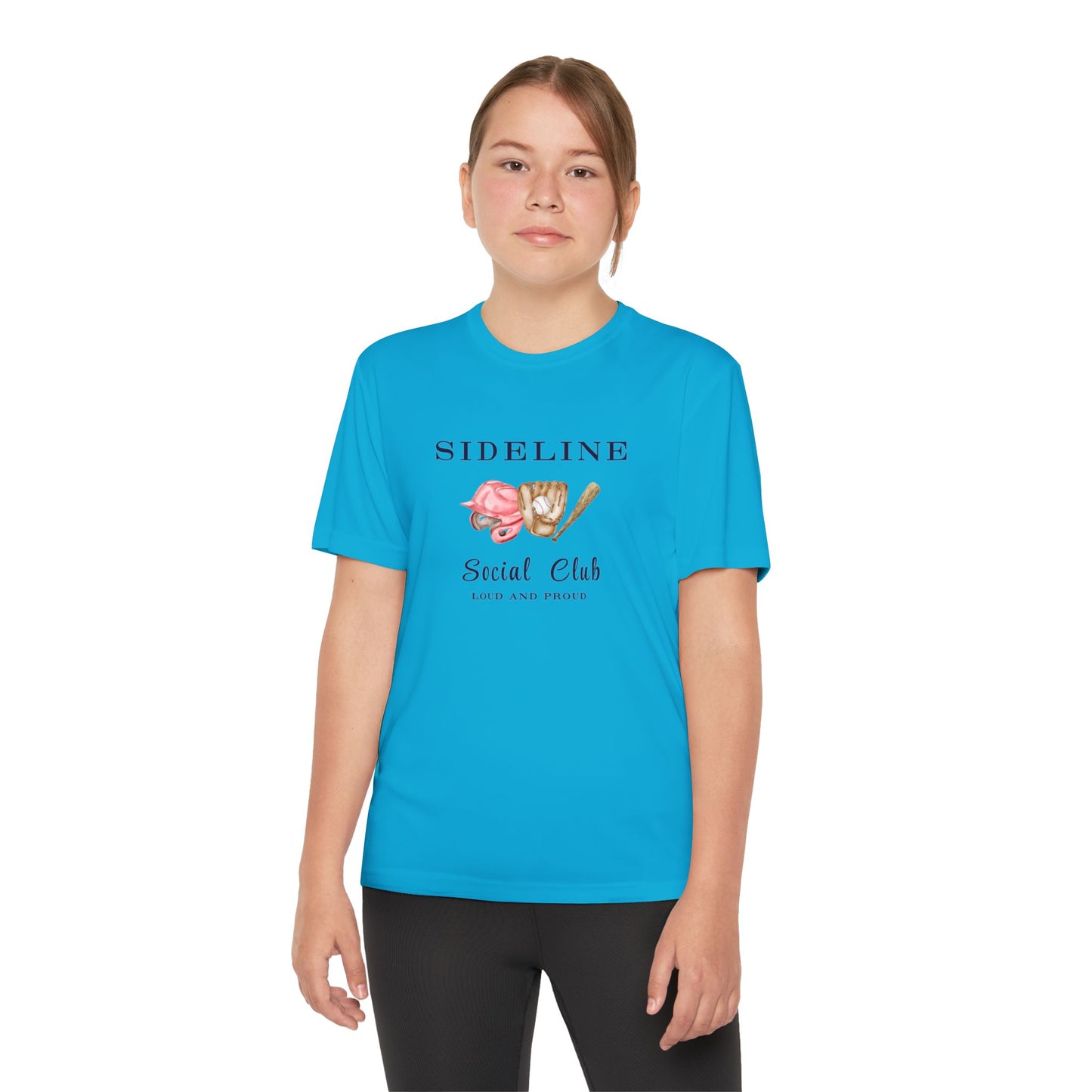 Baseball Sideline Social Club Youth Tee