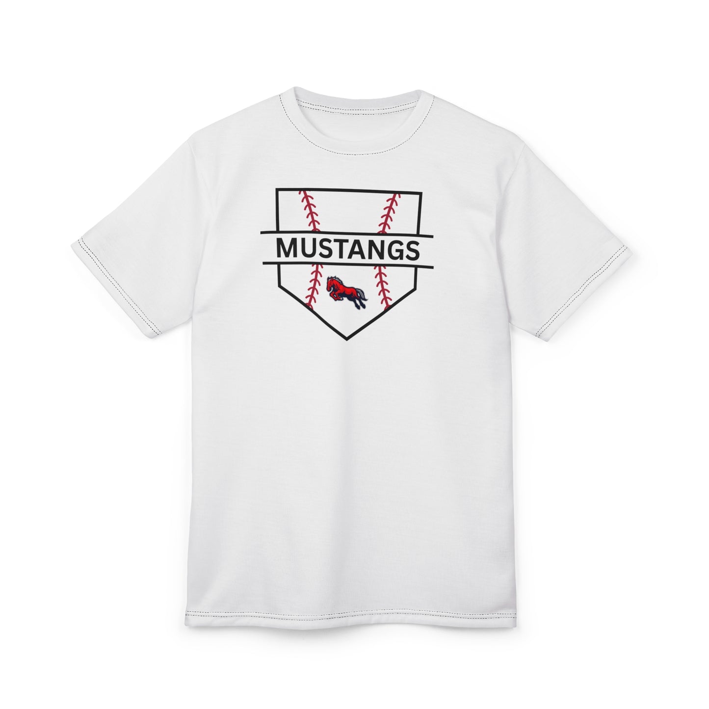 Mustangs Home Plate Unisex Adult Tee