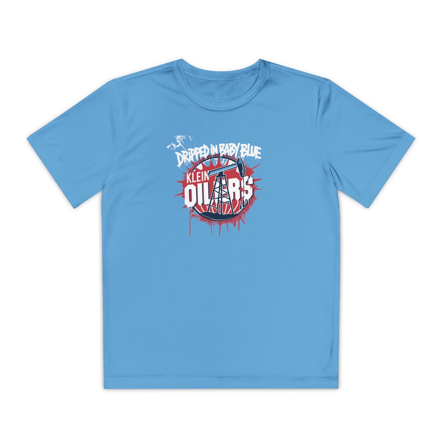 Dripped in Baby Blue-Youth Competitor Tee - (vinyl print)