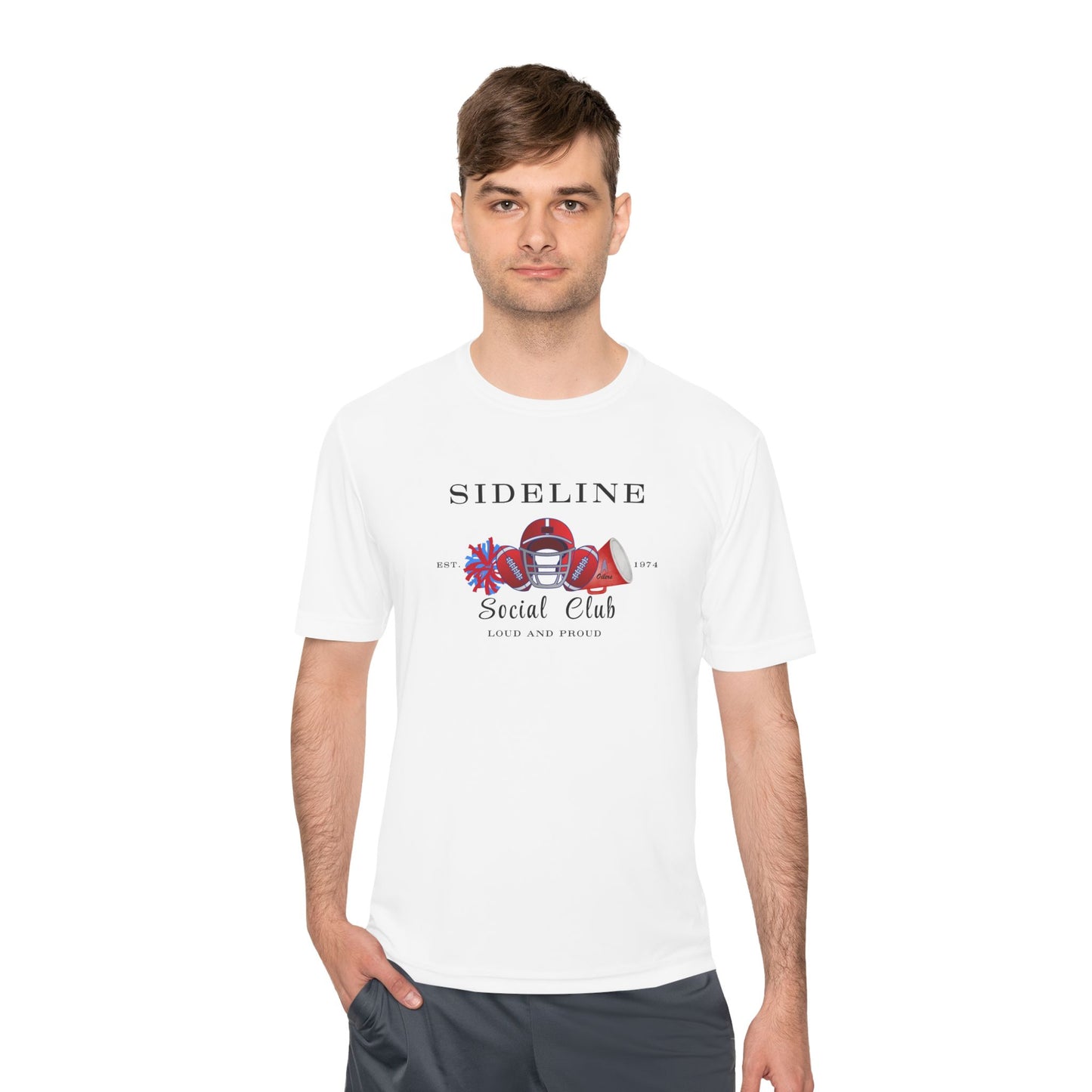 Social Squad- Unisex Moisture Wicking Tee-(vinyl print)