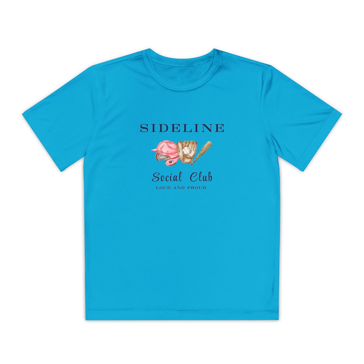 Baseball Sideline Social Club Youth Tee