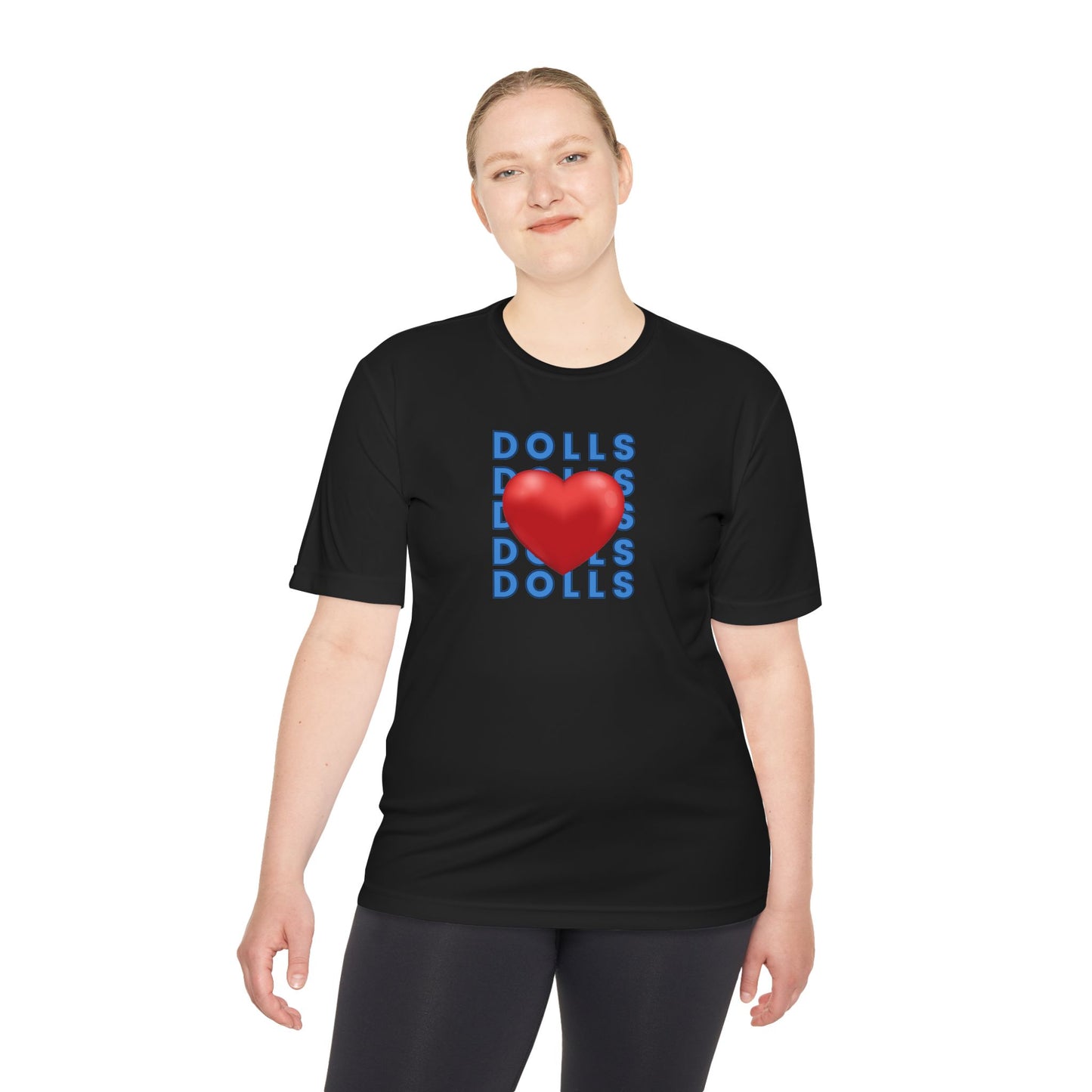 Dolls Hearts Adult Unisex Moisture Wicking Tee