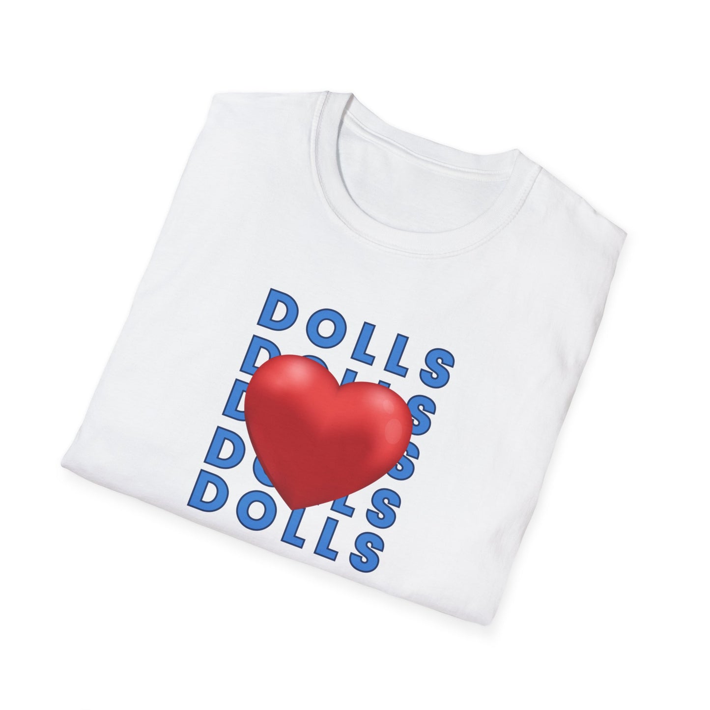 Dolls Hearts Adult Unisex Softstyle T-Shirt-Cotton