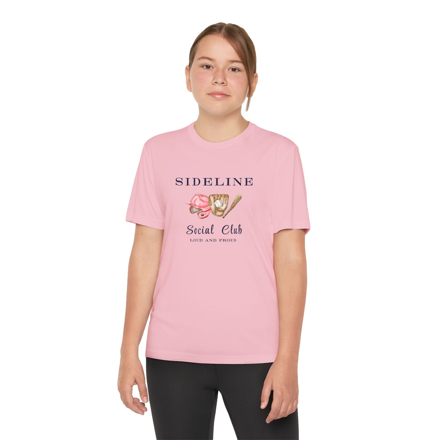 Baseball Sideline Social Club Youth Tee