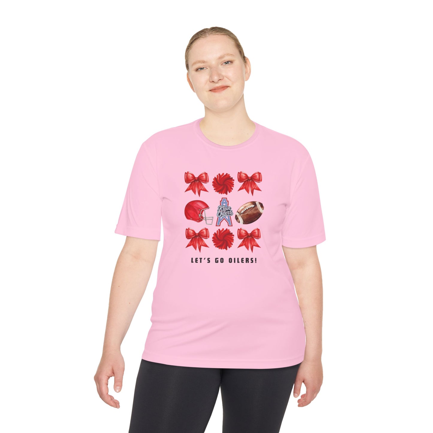 Oilers Bow-Moisture Unisex Wicking Tee (vinyl print)