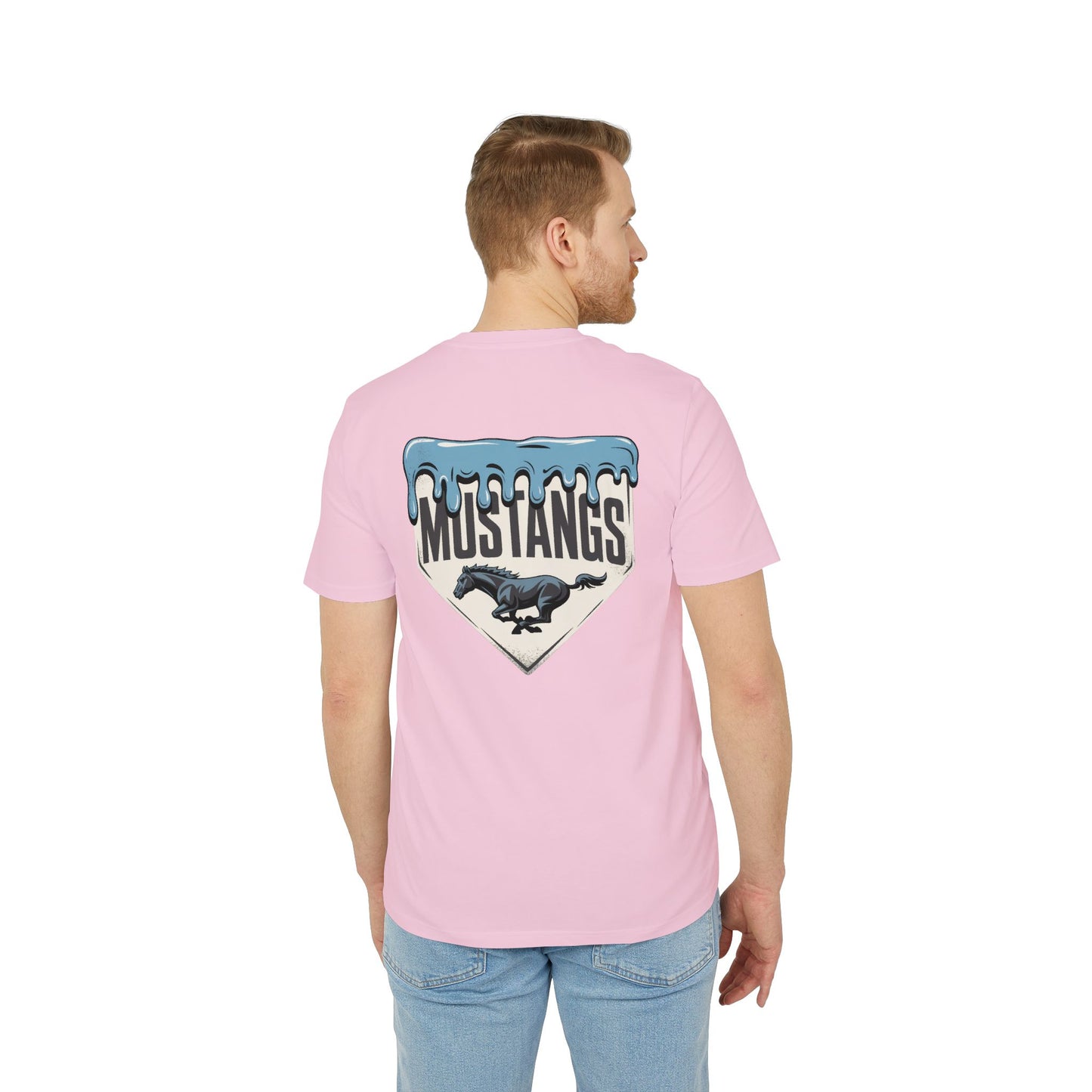 Mustangs Drip Unisex Baseball Team T-Shirt ~ Cotton