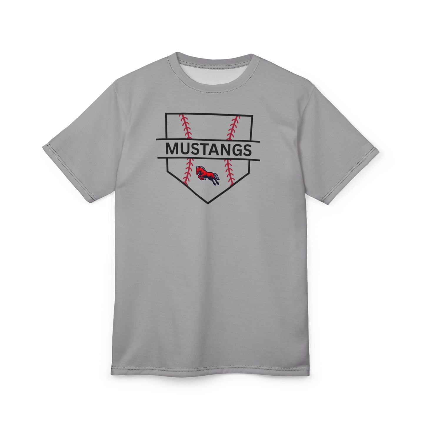 Mustangs Home Plate Unisex Adult Tee