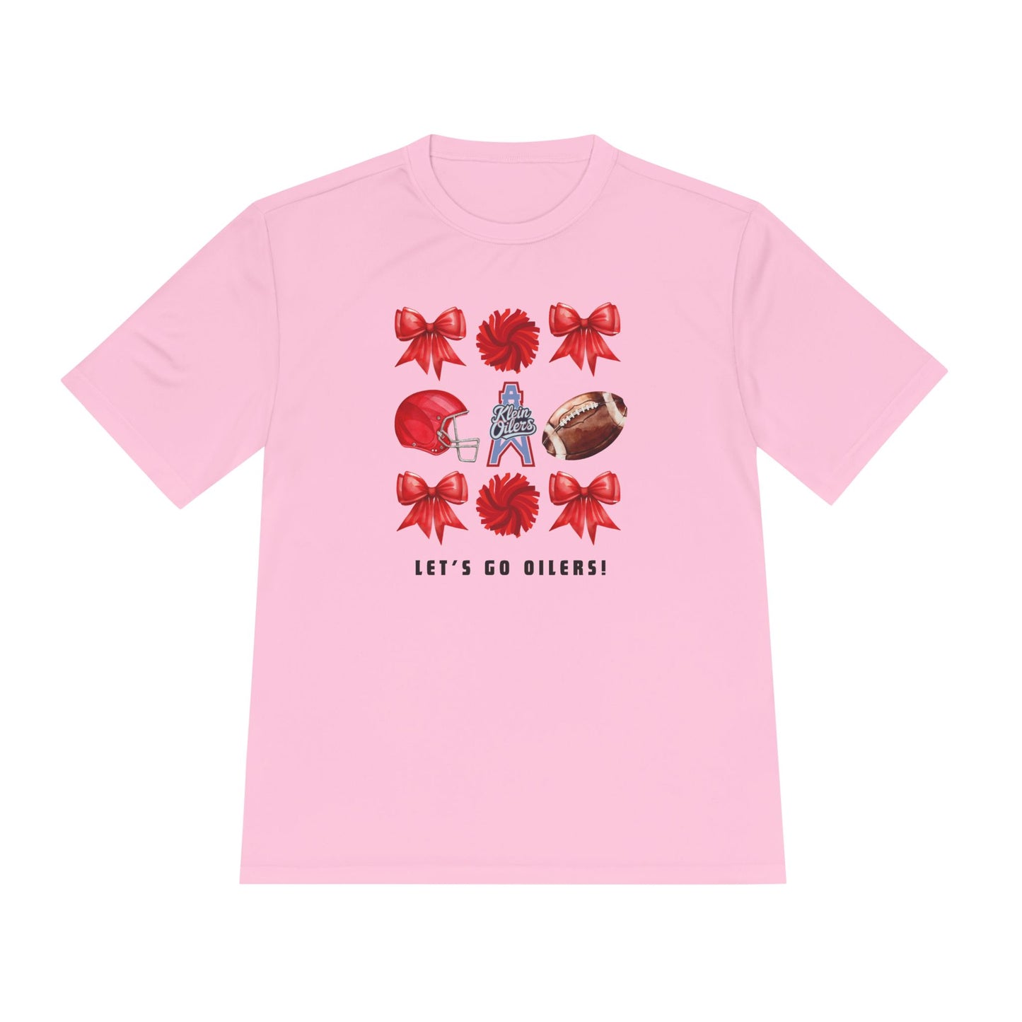 Oilers Bow-Moisture Unisex Wicking Tee (vinyl print)