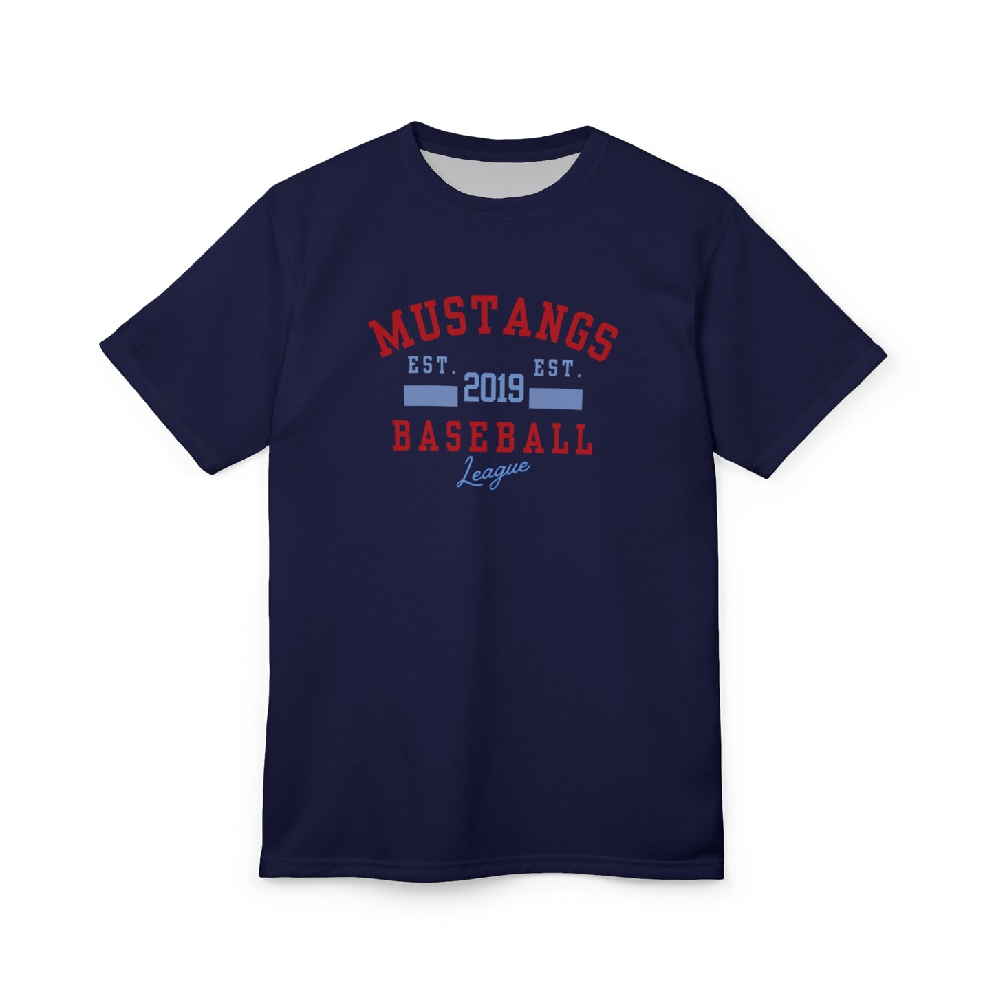 Mustangs Baseball EST. Unisex Adult Tee