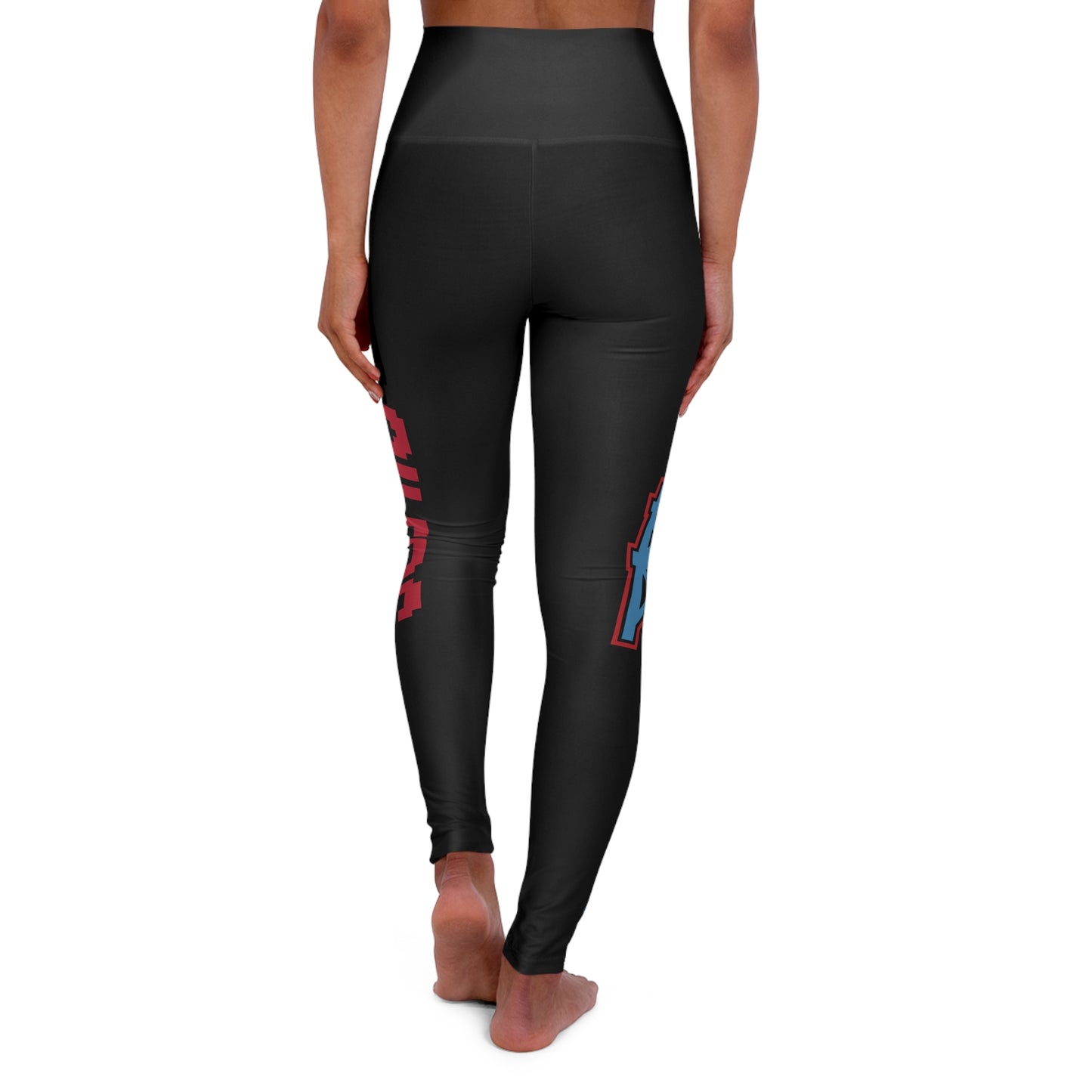 Oilers-Women's High Waisted Yoga Leggings